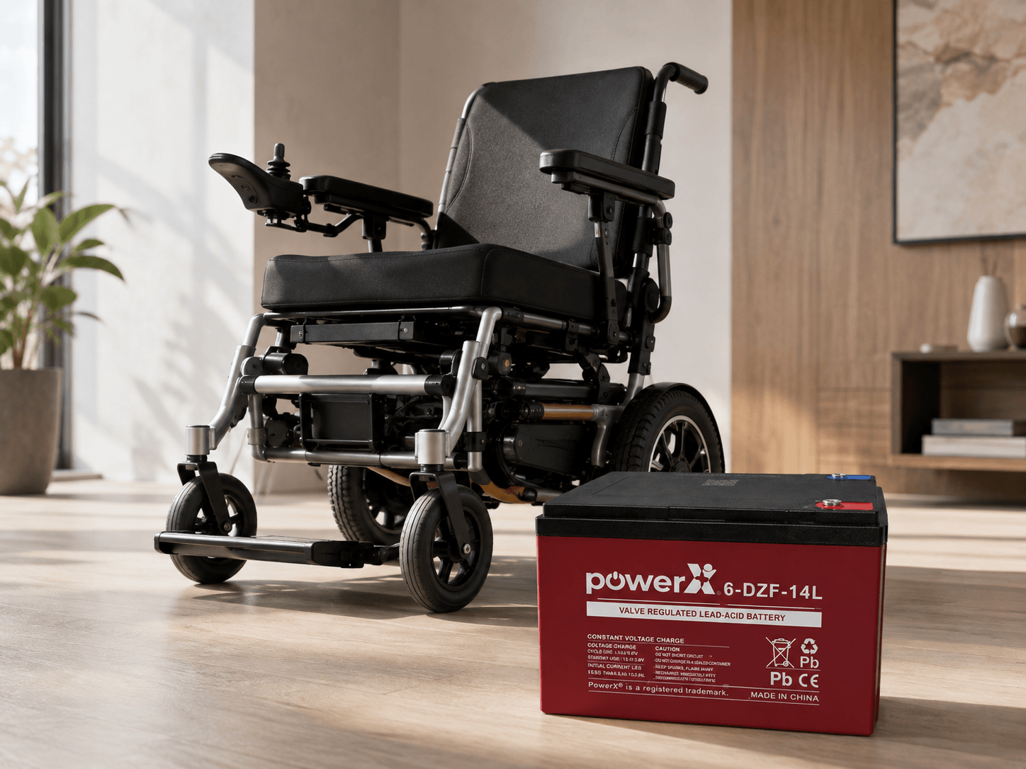 Baterie PowerX 12V 14Ah pentru scaune rulante electrice