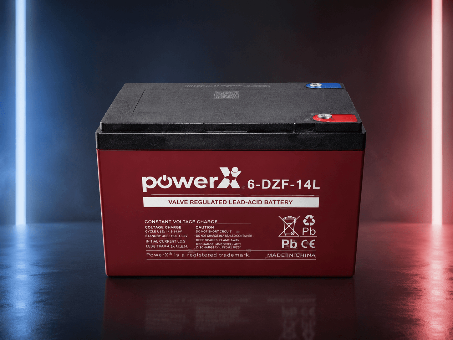Baterie ciclică de înaltă performanță PowerX 12V 14Ah 6-DZF-14L