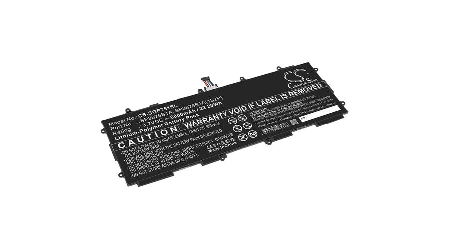 Cameron Sino 6000mAh Samsung GT-P7510,Galaxy Tab GT-P7510,GT-N8000,GT-7511,GT-P5100,GT-P5110,GT-N8010,SCH-i925,SCH-i925U,Galaxy Note 10.1 LTE Batéria