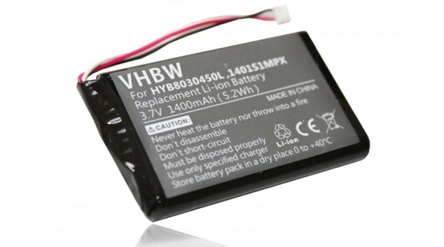 Výmena batérie VHBW GPS pre VDO HYB8030450L1401S1MPX, MA3060 - 1400mAh, 3,7V