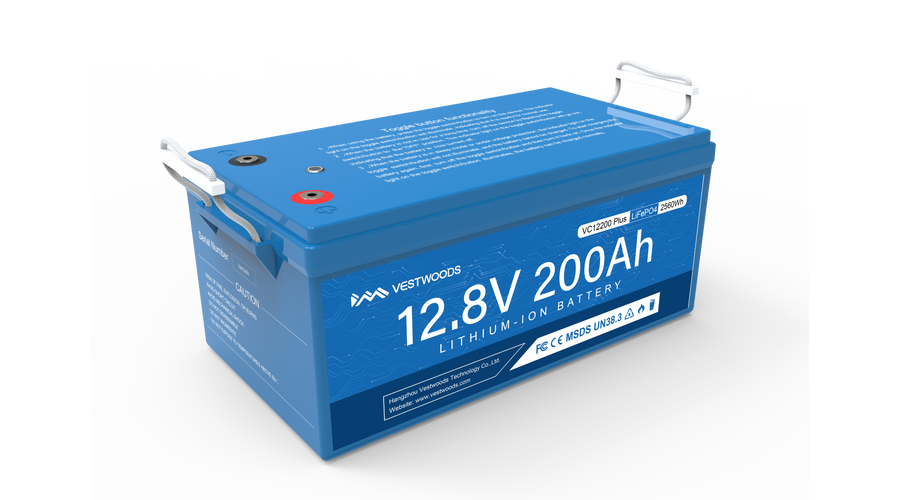 Vestwoods 12V 200Ah LiFePo4 batéria pre lítium-železofosfátový, fotovoltaický, solárny panelový systém