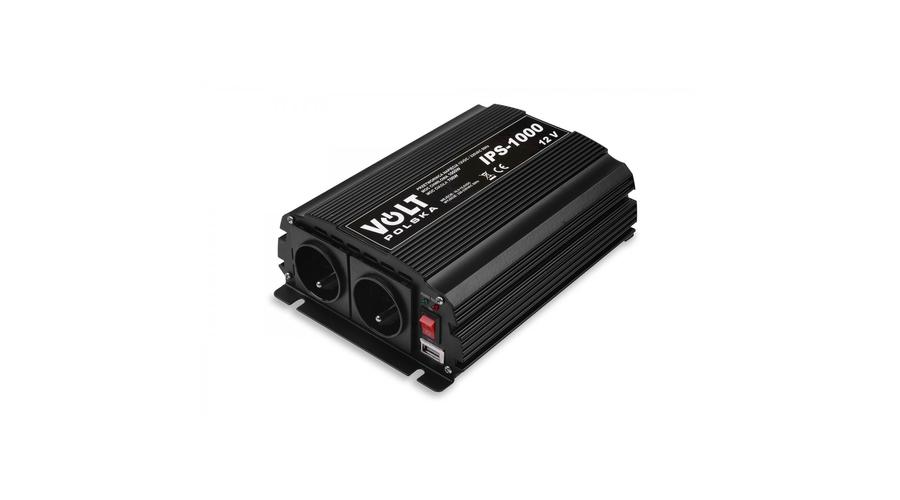 Volt Polska Menič napätia z 12V na 230V (zosilňovač napätia) 700/1000W