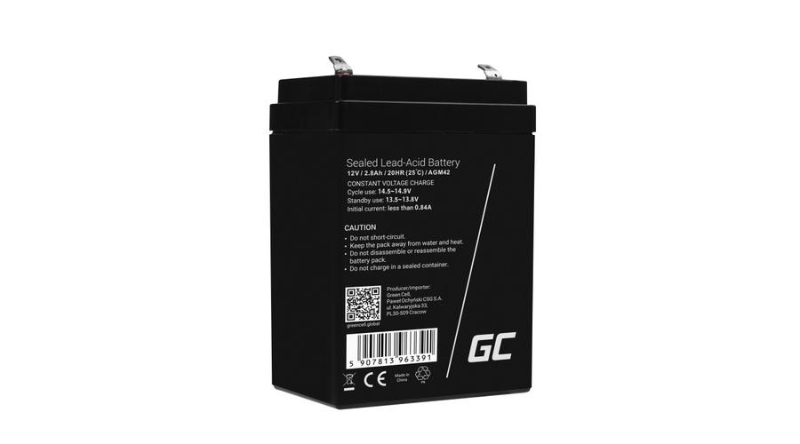 Green Cell AGM batéria 12V 2,8Ah