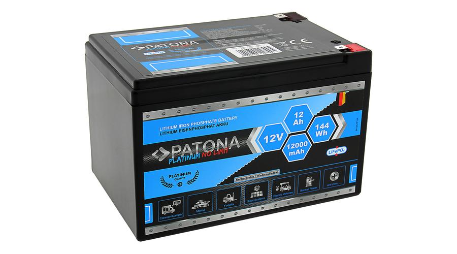 Batéria PATONA Platinum LiFePO4 12V 12Ah 144Wh 12.000mAh