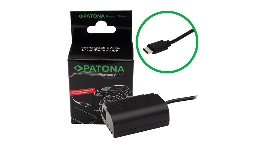 PATONA Premium USB-C vstupný batériový adaptér pre Panasonic DMW-BLK22 DC-S5 G9 GH5 GH5S GH6