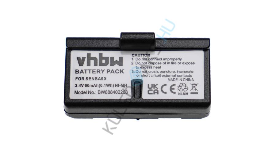 Náhradná batéria pre bezdrôtové slúchadlá VHBW pre Sennheiser BA90, E90, E180 - 60 mAh 2,4 V NiMH