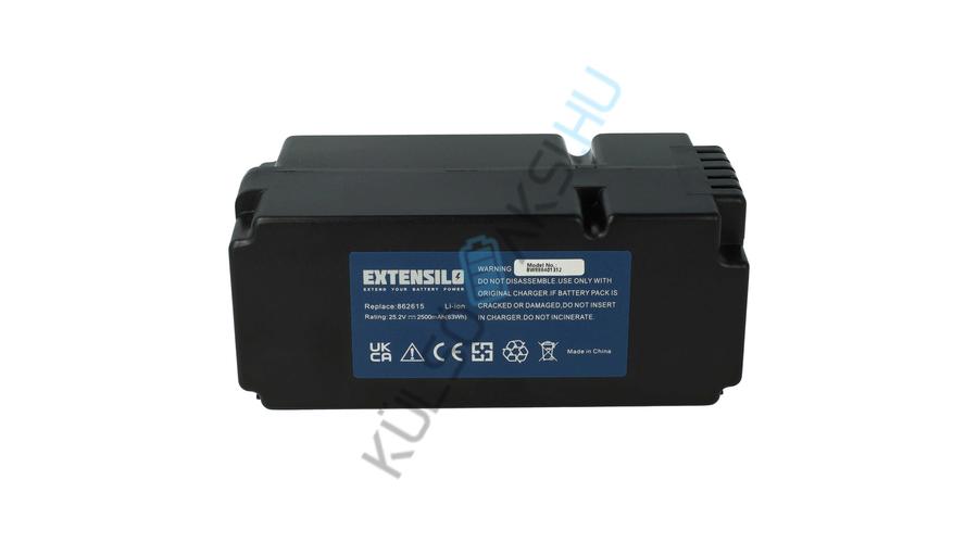 Výmena batérie kosačky VHBW pre Yard Force 862601, 862615, 0862622, 0862622001 - 2500 mAh 25,2 V Li-Ion