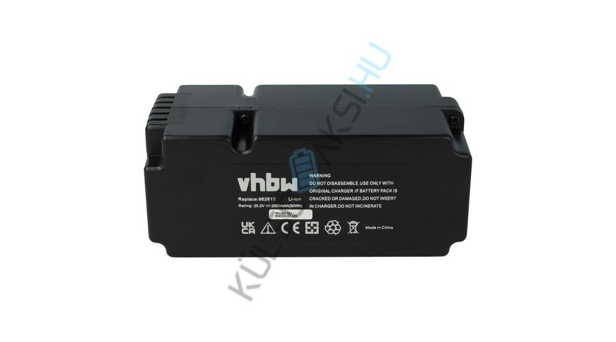 Výmena batérie kosačky VHBW pre Yard Force 862601, 862615, 0862622, 0862622001 - 2000 mAh 25,2 V Li-Ion