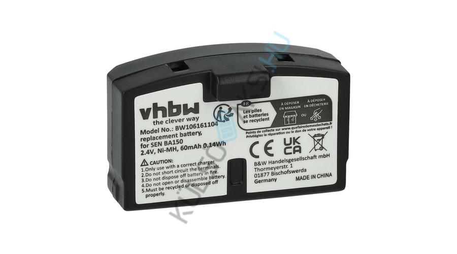 Náhradná batéria pre bezdrôtové slúchadlá VHBW pre Sennheiser BA151, BA150, BA152 - 60 mAh 2,4 V NiMH