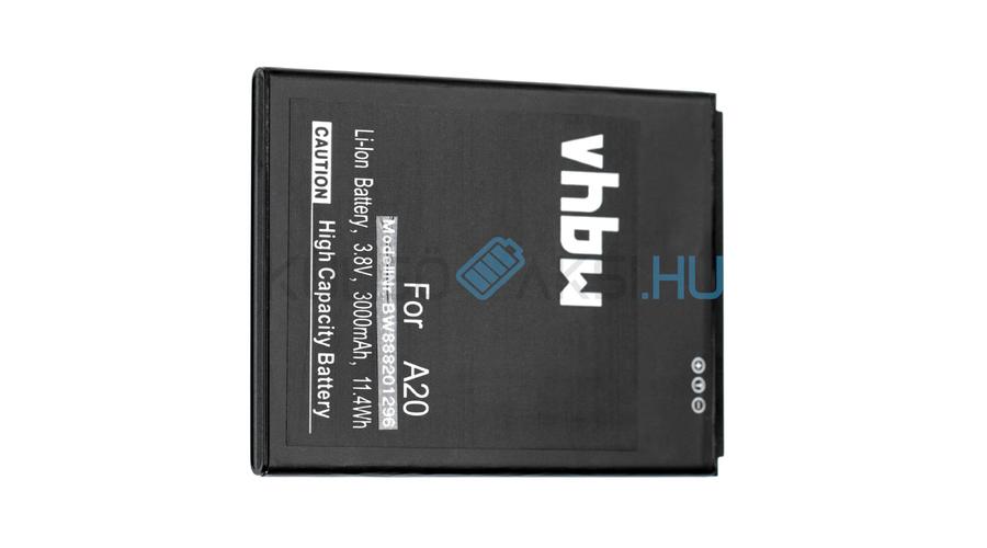 Batéria mobilného telefónu VHBW Blackview A20, A20 Pro - 3000mAh, 3.8V, Li-ion