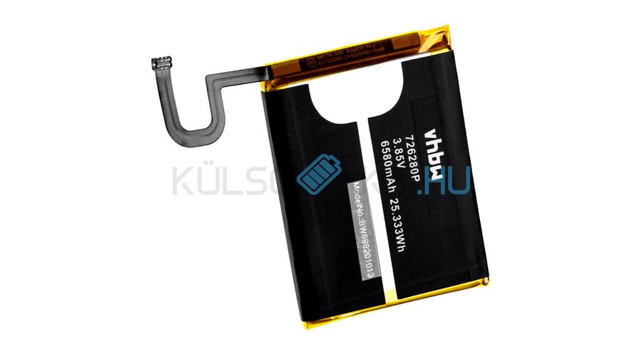 Batéria mobilného telefónu VHBW Blackview 726280P - 6580mAh, 3.85V, Li-ion + Tools