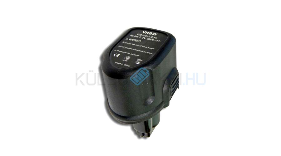 VHBW Akumulátor pre elektrické náradie DeWalt DE9057, DE9085 - 3300 mAh, 7.2 V, NiMH