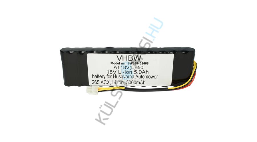 Výmena batérie kosačky na trávu VHBW pre Husqvarna 578 84 87-03, 578 84 87-01, 578 84 87-02 - 5000 mAh 18 V Li-Ion