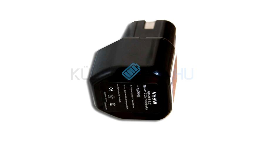VHBW Akumulátor pre elektrické náradie Hitachi EB712S, 325292 - 3300 mAh, 7.2 V, NiMH