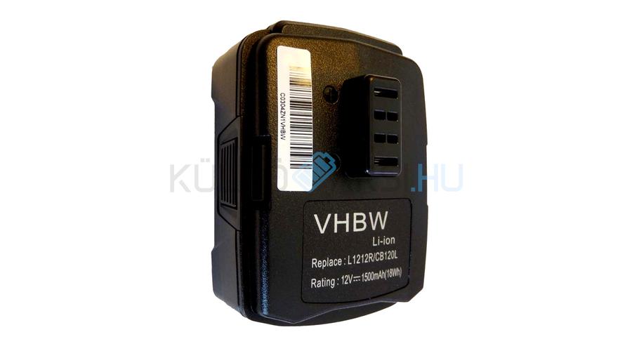 VHBW Akumulátor pre elektrické náradie CB120L - 1500 mAh, 12 V, Li-ion